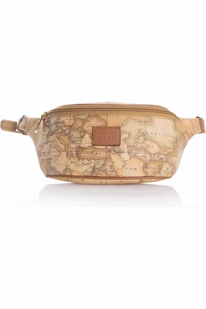 ALVIERO MARTINI 1A CLASSE Tassen, Heren, , ONE Size, Katoen, Metallic Marsupio Tas met Leren Details