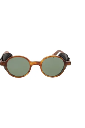 L.G.R Accessoires, unisex, Bruin, ONE Size, Klassieke Ronde Zonnebril