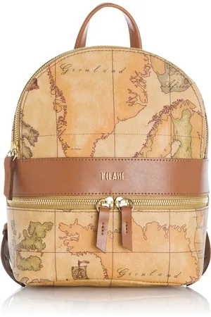 ALVIERO MARTINI 1A CLASSE Tassen, Dames, Bruin, ONE Size, Katoen, Geo Classic Voorvak Rugzak