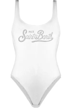 MC2 SAINT BARTH Badkleding, Dames, Wit, L, Dames Swarovski Crystal Badpak