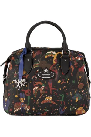 GUIDI Tassen, Dames, Zwart, ONE Size, Leer, Magic Circus Handtas Zwart