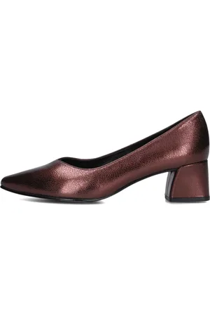 Peter Kaiser Schoenen, Dames, Bruin, 37 EU, Leer, Bronzen Leren Pumps met Puntneus