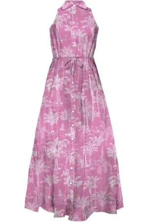 MC2 SAINT BARTH Kleedjes, Dames, Veelkleurig, S, Lange jurk met fantasieprint