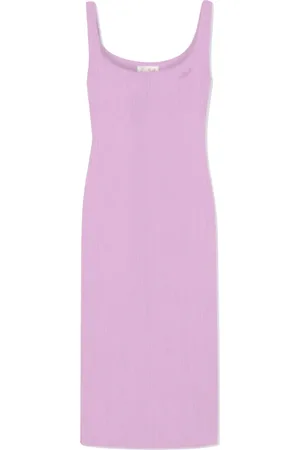 MC2 SAINT BARTH Kleedjes, Dames, Roze, L, Geribbeld Lang Jurk Diverse Kleuren