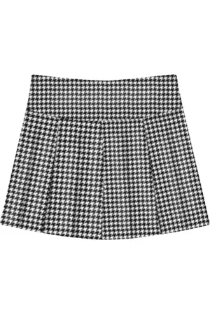 MC2 SAINT BARTH Rokken, Dames, Zwart, M, Wol, Korte Pied-de-Poule Rok