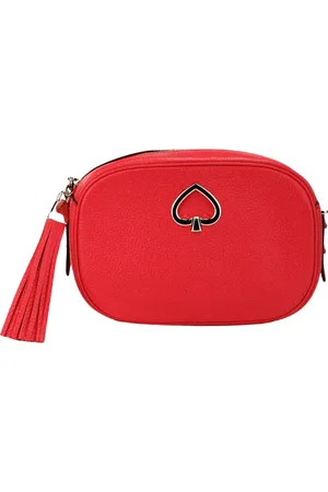 Kate Spade Tassen, Dames, Rood, ONE Size, Leer, Stijlvolle Crossbody Camera Tas met Ritssluiting