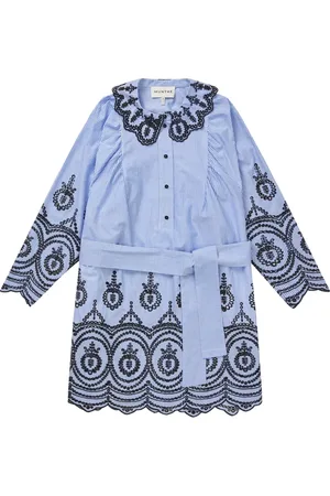 Munthe Kleedjes, Dames, Veelkleurig, S, Elegante jurk met geborduurde details