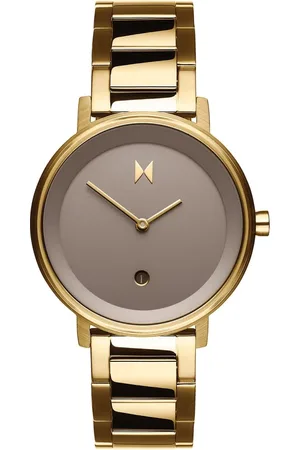 MVMT Accessoires, Dames, Geel, ONE Size, Gouden Roestvrijstalen Horloge Signature