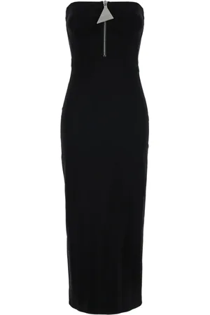 The Attico Kleedjes, Dames, Zwart, S, Zwarte Bustier Jurk Collectie