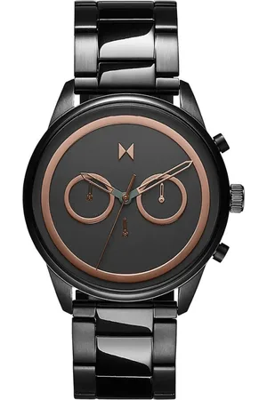 MVMT Accessoires, Heren, Zwart, ONE Size, Chronograph Powerlane Roestvrijstalen Horloge