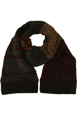 Dolce & Gabbana Accessoires, Heren, Veelkleurig, ONE Size, Wol, Luxe Logo Sjaal Wrap