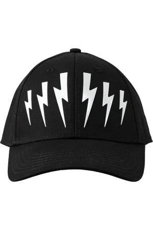 Neil Barrett Accessoires, Heren, Zwart, ONE Size, Verstelbare Six Panels Cap