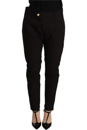 Cycle Jeans, Dames, Zwart, W27, Katoen, Zwarte Baggy Broek met Rits Sluiting