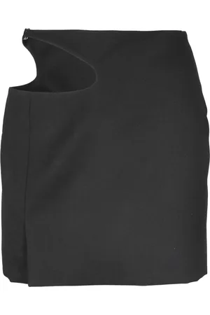 Low Classic Rokken, Dames, Zwart, M, Mini Curve Hole Jeans