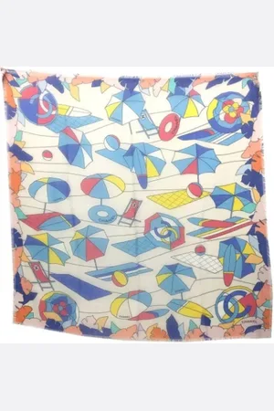 CHANEL Pre-owned, Dames, Veelkleurig, ONE Size, Kasjmier, Pre-owned Silk scarves
