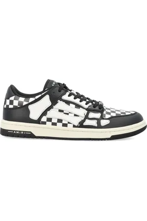 AMIRI Schoenen, Heren, Zwart, 42 EU, Geruite Skelet Top
