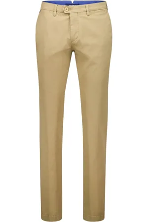 Atelier Gardeur Broeken, Heren, Bruin, W40 L34, Katoen, Bruine Katoenen Slim Fit Zomerbroek