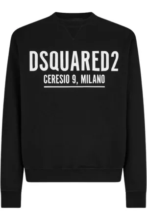 Dsquared2 Sweatshirts & Hoodies, Heren, Zwart, M, Katoen, Icon Ceresio Hoodie met Verstelbaar Trekkoord