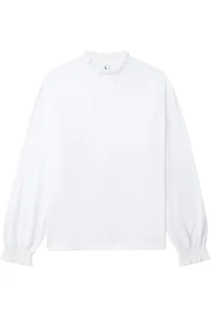 Random Identities Blouses & Shirts, Dames, Wit, L, Katoen, Witte Bra Logo Longsleeve T-shirt