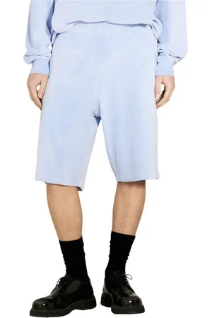 MARTINE ROSE Korte broeken, Heren, Blauw, L, Katoen, Terry Cloth Shorts