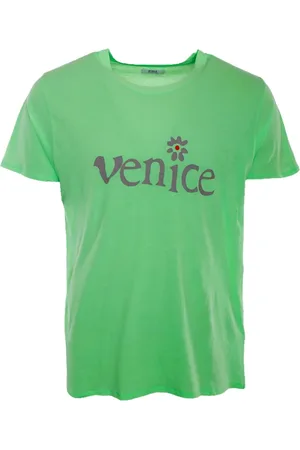 ERL Tops, Heren, Groen, XL, Venice T-shirt met voor- en achterprints