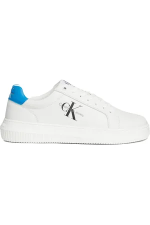 Calvin Klein Schoenen, Heren, Wit, 42 EU, Witte Chunky Sneakers Malibu Blu