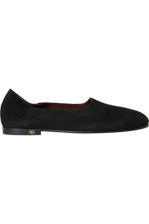 Dolce & Gabbana Schoenen, Heren, Zwart, 41 1/2 EU, Suède, Zwarte Suède Formele Loafers