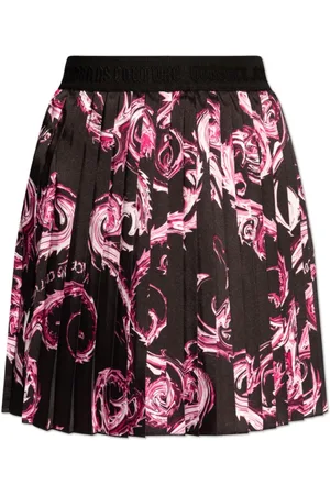 VERSACE Rokken, Dames, Veelkleurig, XS, Polyester, Geplooide rok