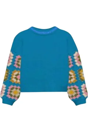MC2 SAINT BARTH Sweatshirts & Hoodies, Dames, Blauw, M, Kasjmier, Kasjmier gehaakte trui multicolor