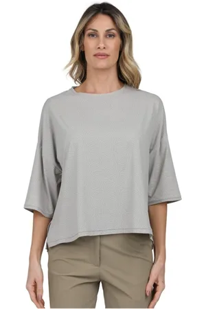 RRD Tops, Dames, Grijs, M, Katoen, Stijlvolle T-shirt Collectie
