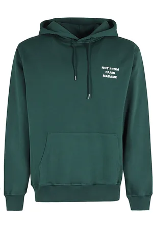 Drôle de Monsieur Sweatshirts & Hoodies, Heren, Groen, L, Slogan Hoodie