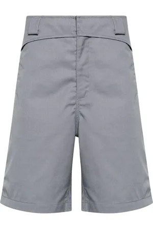 GR10K Korte broeken, Heren, Grijs, M, Katoen, Gevouwen Riem Shorts