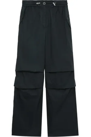 Halfboy Broeken, Dames, Zwart, M, Katoen, Donkerblauwe Parachute Broek