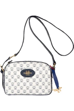 GUIDI Tassen, Dames, Veelkleurig, ONE Size, Stijlvolle schoudertas met all-over monogramprint