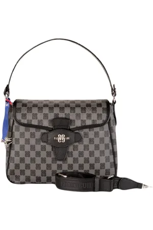 GUIDI Tassen, Dames, Grijs, ONE Size, Handtas met schouderband en PG Monogram print