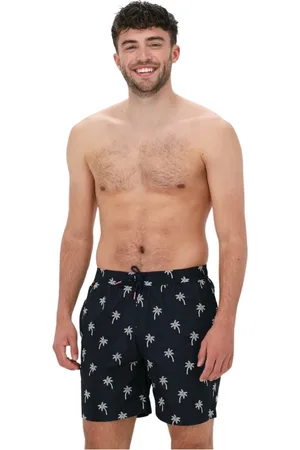 Scotch&Soda Badkleding, Heren, Veelkleurig, S, Polyester, Geborduurde zwemshorts in blauw