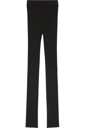 Rodebjer Broeken, Dames, Zwart, M, Ribgebreide Broek