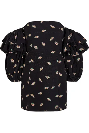 ROTATE Kleedjes, Dames, Veelkleurig, M, Rayon, Galaxy Geïnspireerde Off-Shoulder Cocktail Mini Jurk