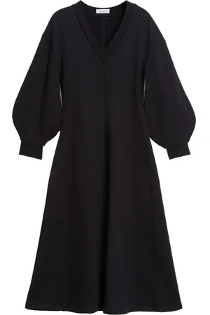 Rodebjer Kleedjes, Dames, Zwart, XS, Katoen, Katoenen Ballonmouw Jurk
