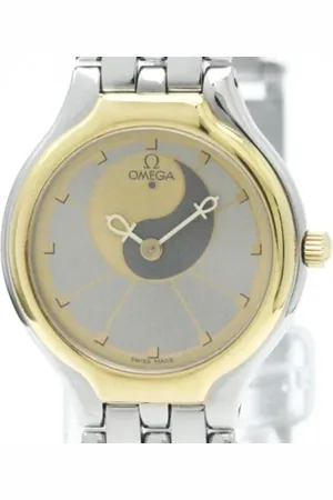 Omega Pre-owned, Dames, Geel, ONE Size, Pre-owned Stainless Steel watches