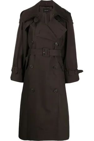 Low Classic Mantels, Dames, Bruin, M, Katoen, Donkerbruine Klassieke Trenchcoat
