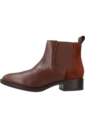 Geox Schoenen, Dames, Rood, 37 EU, Stijlvolle Chelsea Boots Felicity