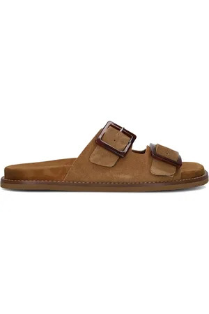 Lina Locchi Schoenen, Dames, Bruin, 36 EU, Suède, Sue 2 Gesp Slipper