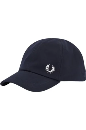 Fred Perry Accessoires, Heren, Blauw, ONE Size, Katoen, Geborduurde Laurel Baseball Cap