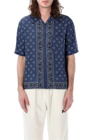 Palm Angels Overhemden, Heren, Veelkleurig, M, Paisley Bowling Shirt