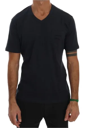 D.A. Daniele Alessandrini Tops, Heren, Blauw, S, Katoen, T-Shirts