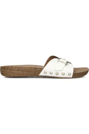 FitFlop Schoenen, Dames, Wit, 39 EU, Leer, Witte Leren Slippers Hf 1
