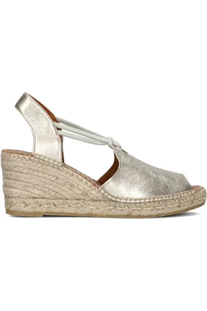 Viguera Schoenen, Dames, Geel, 40 EU, Leer, Gouden Leren Sandalen 2143