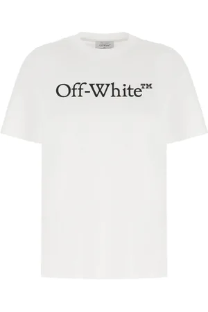 OFF-WHITE Tops, Dames, Wit, S, Katoen, Casual Katoenen T-Shirt