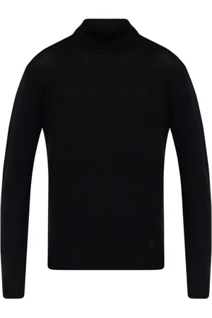 Jil Sander Truien, Heren, Zwart, M, Wol, Wollen coltrui